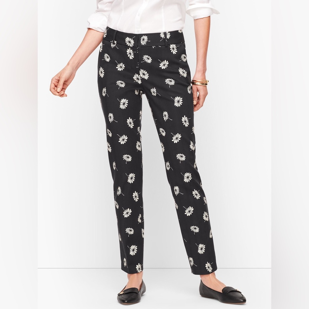 TALBOTS HAMPSHIRE ANKLE PANTS - FLORAL